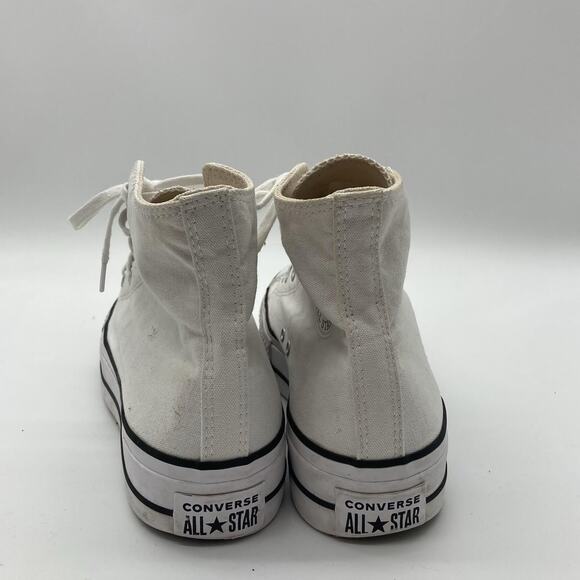 Womens Size 10 Converse Chuck Taylor All Star Platform Lift High Top White Shoes - Picture 5 of 6
